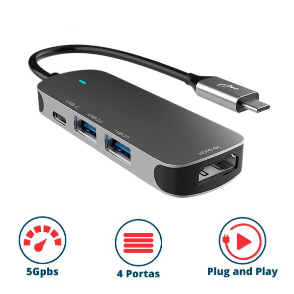 Material de Escritório, Informática, Papelaria, Escolar Hub Usb-c