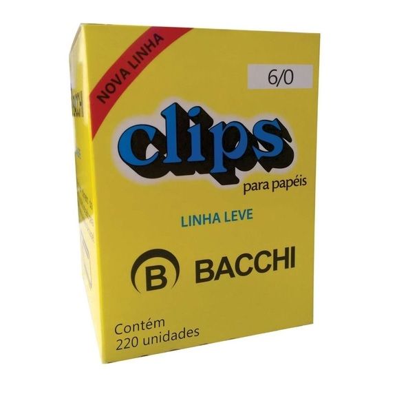 Material de Escritório, Informática, Papelaria, Escolar Clips N.6