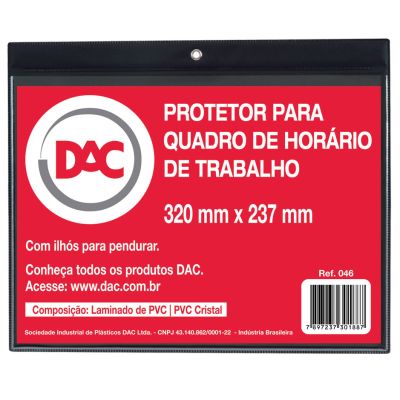 Porta Quadro Horario De Trabalho 320x237mm 046 Dac