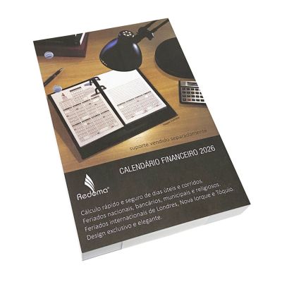 Refil Agenda 2026 Calendario Financeiro Ref.360 540fls Redoma