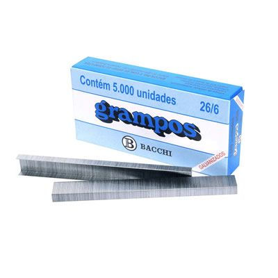 Grampo 26/6 Galvanizado Cx C/ 5000 Bacchi