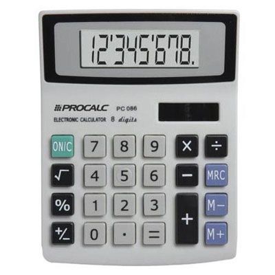 Calculadora Mesa 8 Digitos Pc086 Procalc Ww
