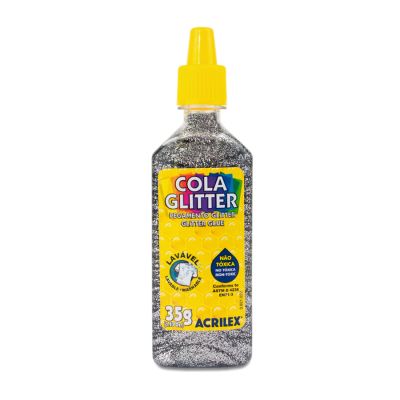 Cola Com Glitter Prata 35g Acrilex 202