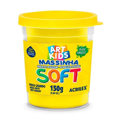 Massa De Modelar Amarelo Limao 150g Soft 102 Acrilex