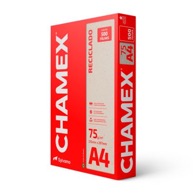 Papel Sulfite A4 75g 210 X 297 Chamex Reciclado 500fls