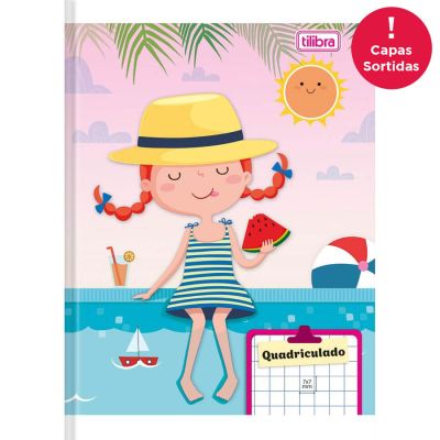 Caderno Quadriculado Brochura Capa Simples 1/4 7x7mm 96fls Tilibra