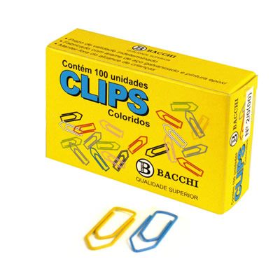 Clips N.0 Colorido Cx 100 Un Bacchi