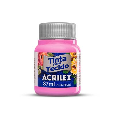 Tinta Tecido Fosca Rosa 37ml Acrilex 537