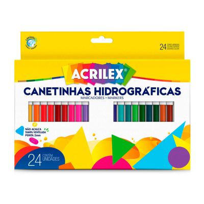 Caneta Hidrografica C/24 Cores 06903 Acrilex