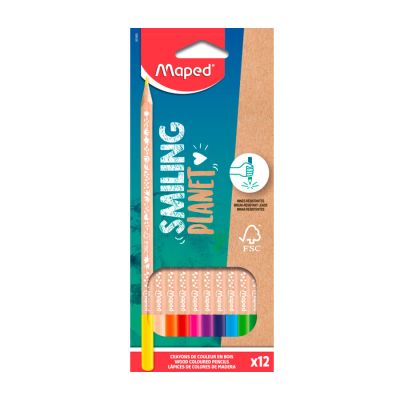 Lapis De Cor 12 Cores  Smiling Planet 831800fc Maped