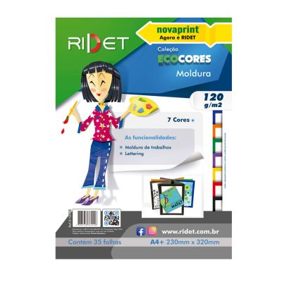 Ecocores Moldura 7 Cores A4+ 120gr 23x32 Cm 35fls Ridet