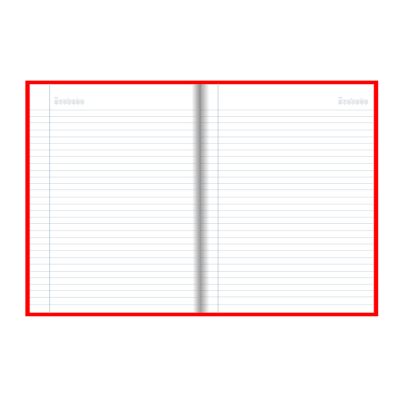 Caderno Linguagem Brochura Capa Dura 1/4 48fls Vermelho Stiff Jandaia