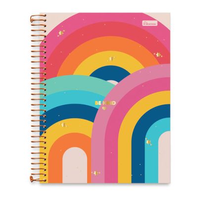 Caderno Espiral Universitario Capa Dura 1x1 80 Fls Be Kind Cadersil