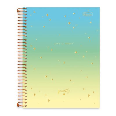 Caderno Espiral Universitario Capa Dura 1x1 80 Fls Sweetly Cadersil