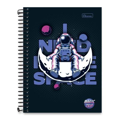 Caderno Espiral Capa Dura Colegial 1x1 80fls Magic Trip Cadersil