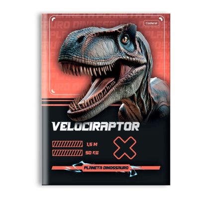 Caderno Brochura Capa Dura 1/4 80 Fls Planeta Dinossauro Cadersil