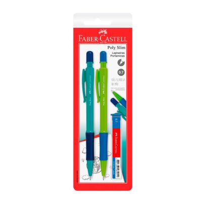 Lapiseira Poly Slim 0.5mm Az/vd Sm/05slimav Bls C/ 2 Faber-castell