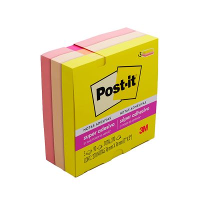 Post-it Colecao Alegria De Verao 270 Fls 76 X 76mm 3m
