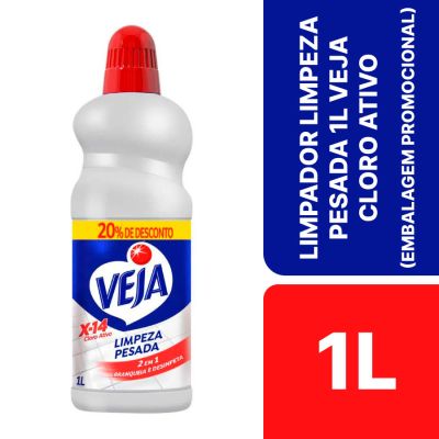 Limpador Limpeza Pesada 1l Veja X14 Cloro Ativo (embalagem Promocional)