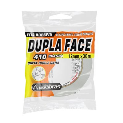 Fita Adesiva Dupla Face Papel 12mm X 30m 410 Adelbras (flow Pack)