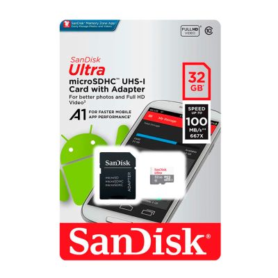 Cartão De Memoria Microsdhc 32gb Classe 10 + 1 Adaptador Sandisk