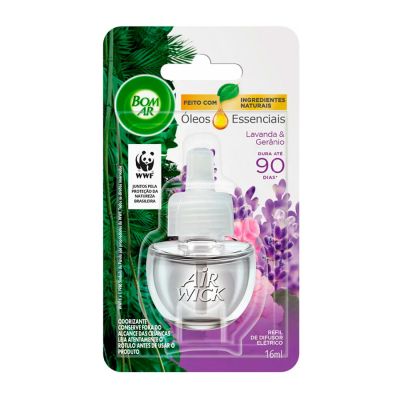 Refil Odorizador Eletrico Lavanda E Geranio 16ml Bom Ar