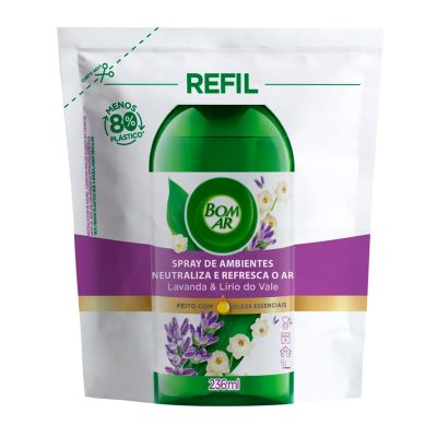 Refil Neutralizador De Ambientes Spray Lavanda 236ml Bom Ar