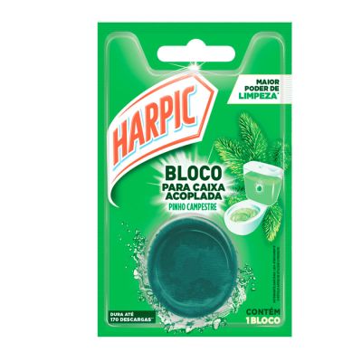 Bloco Sanitario Para Caixa Acoplada Pinho Campestre C/1 50g Harpic