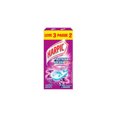 Pastilha Adesiva Sanitaria Lavanda C/3 9g Harpic