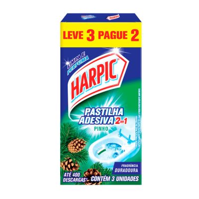 Pastilha Adesiva Sanitaria Pinho C/3 9g Harpic