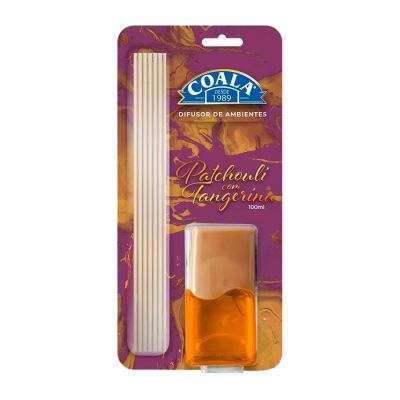 Difusor De Aromas Com Varetas Patchouli Com Tangerina 100ml Coala