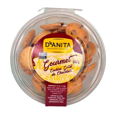 Biscoito Cookies Gotas De Chocolate Gourmet 250g D'anita