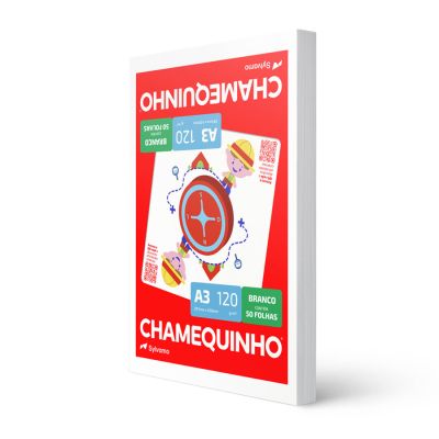 Papel Sulfite A3 120g 40kg Chamequinho Branco 50fls