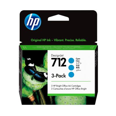 Cartucho De Tinta Hp 712 3ed77a Ciano C/3 29ml Original