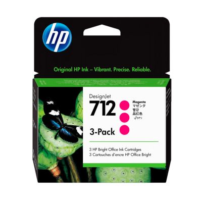 Cartucho De Tinta Hp 712 3ed78a Magenta C/3 29ml Original