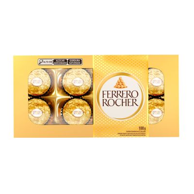 Bombom Ferrero Rocher 100g Bandeja C/8 Un