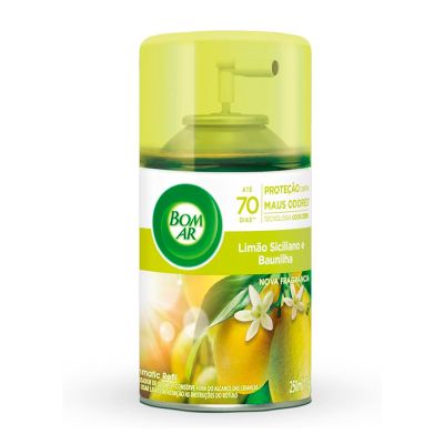 Refil Odorizador Bom Ar Freshmatic Limao Siciliano E Baunilha 250ml
