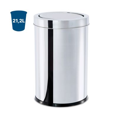 Cesto De Lixo C/tampa Basculante Decorline Inox 21,2l Brinox