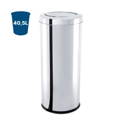 Cesto De Lixo C/tampa Basculante Inox 40,5l Brinox