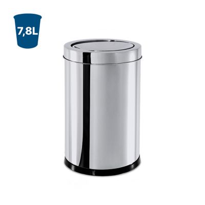 Cesto De Lixo C/tampa Basculante Decorline Inox 7,8l Brinox