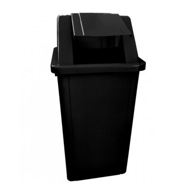 Cesto De Lixo 100l Plastico Basculante Coleta Seletiva Preto Bralimpia Cd11pr