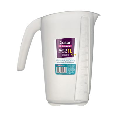 Jarra Medidora Plastica Casar 1l Cristal Sanremo Sr805