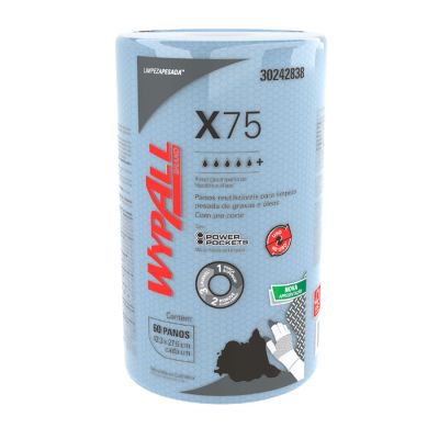 Pano Wipe Wypall X75 Azul 42,3 X 27,6cm C/ 60 Panos