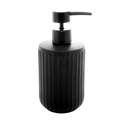 Porta Sabonete Liquido Ceramica Granilite Clean Preto 430ml Lyor Www