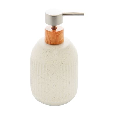 Porta Sabonete Liquido Ceramica Granilite Lines Branco 430ml Lyor Www