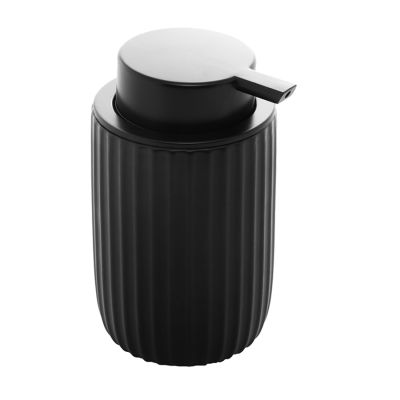 Porta Sabonete Liquido Ceramica Nordico Preto 300ml Lyor Www