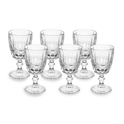 Jogo De Taca P/ Agua Libelula Vidro Cristal 300ml C/6 Lyor Www