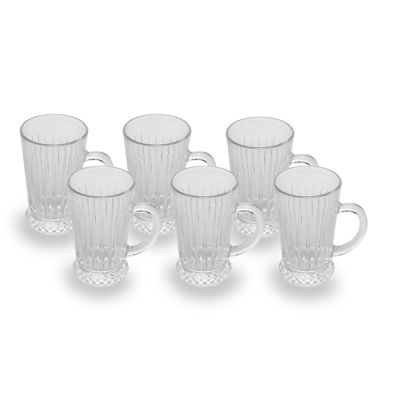 Jogo De Taca P/ Cappuccino Deli Diamante Vidro 210ml C/6 Lyor Www