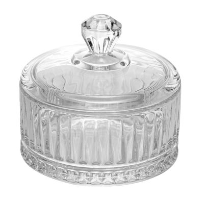 Pote De Vidro Bomboniere Cristal Renaissance 10,5x9,5cm Lyor