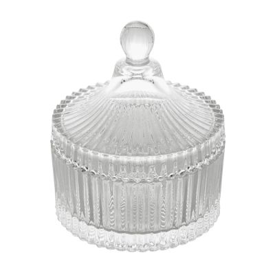 Pote De Vidro Bomboniere Mini C/ Tampa Cristal Carrossel 6,5x9cm Lyor Www